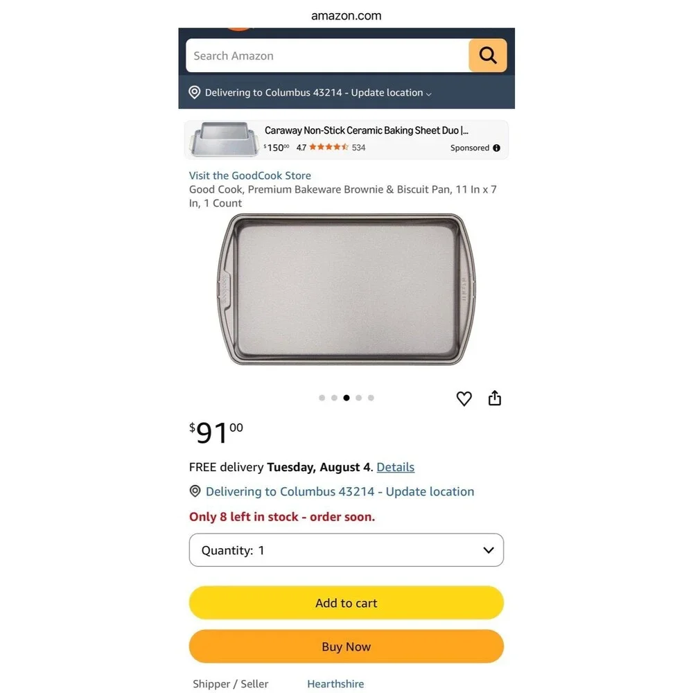 Good Cook Everyday Baking Pan with Scratch-Resistant Metal-Utensil Safe